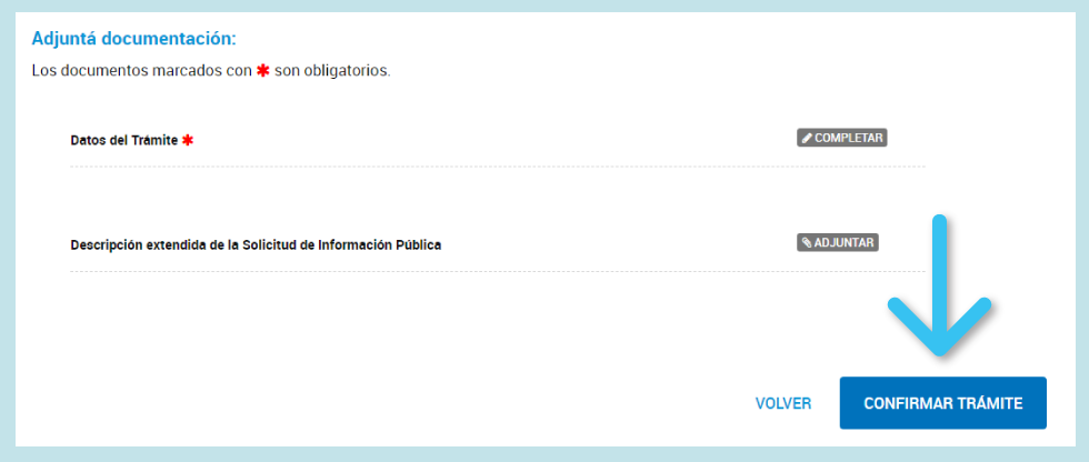 Confirmá el trámite
