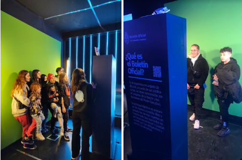 Foto de personas en el stand de la Secretaría Legal y técnica en Tecnópolis