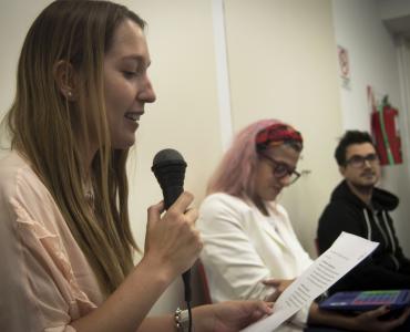 Agustina Callegari, Micaela Mantegna y Valentín Muro