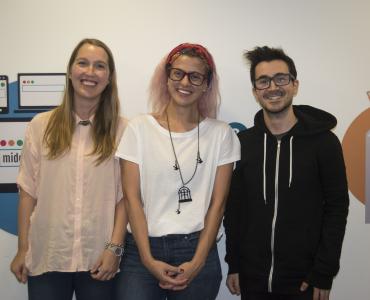 Agustina Callegari, Micaela Mantegna y Valentín Muro