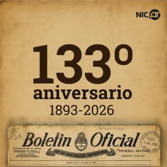 133 aniversario del Boletín Oficial de la República Argentina